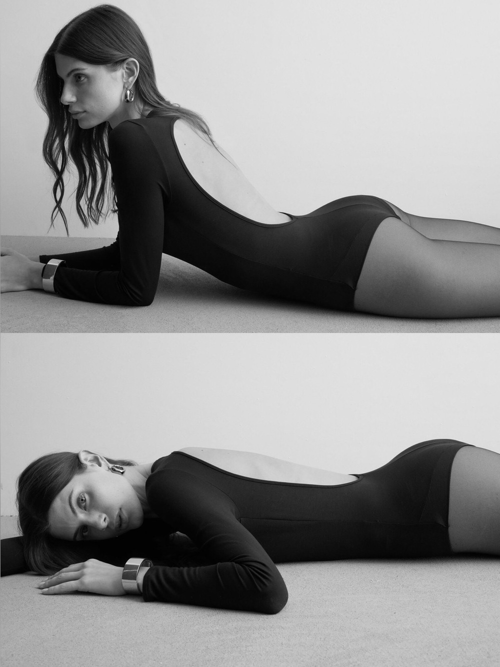 Zara Backless Long-Sleeve Bodysuit